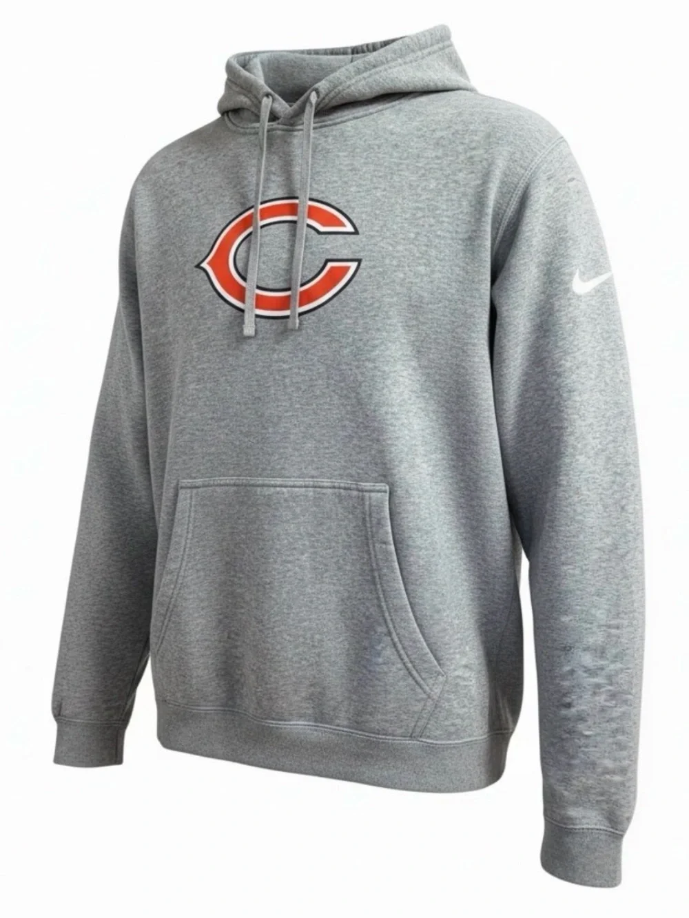 Nike Chicago Bears NFL Gray Hoodie with Orange Chicago Bears C logo